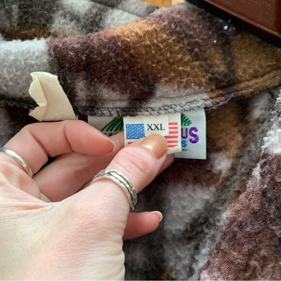 Vintage Leaf Pattern Full Zip Jacket XXL - Picture 3 of 6